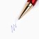 Gift Handle Gell with emblem in a case, metal, red color, writing node 0.1 mm, blue paste