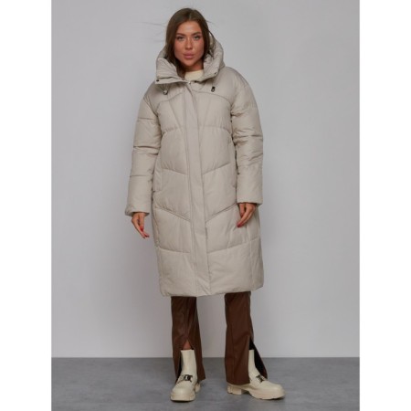 Coat insulated winter female, size 44, color light gray
