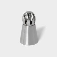 Confectionery nozzle “Spheres. Curved”, D = 3 cm, output 2.3 cm, stainless steel