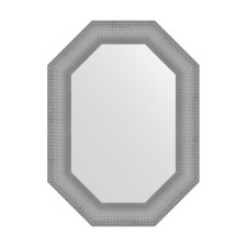 Mirror in the baguette frame, silver chain mail 88 mm, 56x76 cm