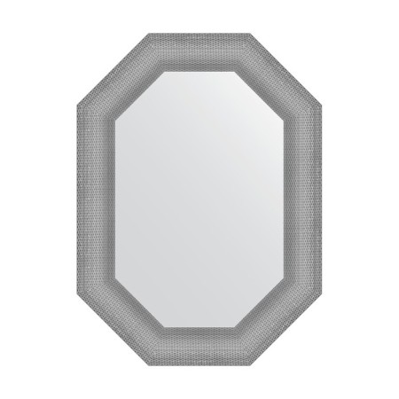 Mirror in the baguette frame, silver chain mail 88 mm, 56x76 cm