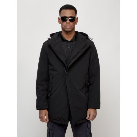Male demi -season kosukha park, size 58, black color-5