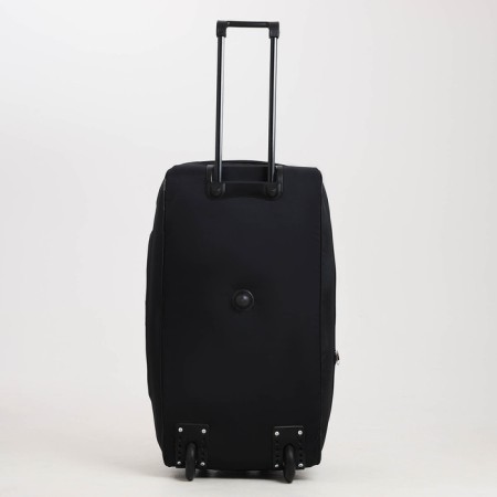 Road bag on wheels, a lightning department, with an increase, an outer pocket, a long belt, black color is black-3