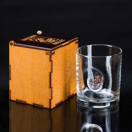 The glass "impenetrable. Whiskey Bullet", with a bullet, whiskey, 250 ml