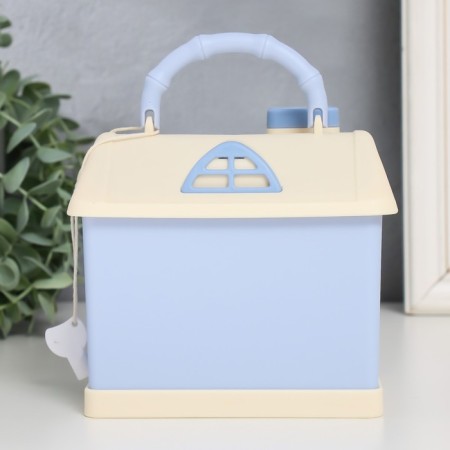 Piggy bank Plastic "House in delicate colors" mix 14x10x13 cm-8