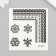 Tattoo on the body black "Patterned corner" 8x7.5 cm