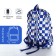 School backpack from textiles on lightning, 3 pockets, blue color