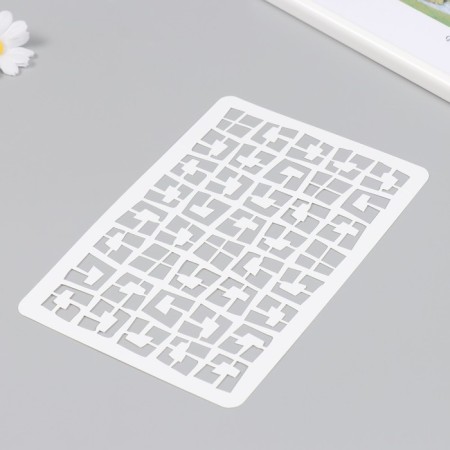 Plastic stencil "Squares" 16x24 cm-1