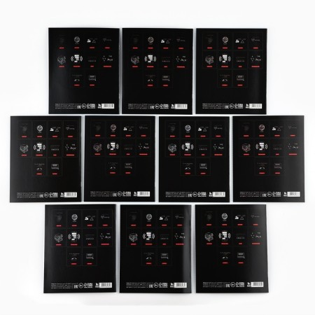 A set of notebooks 36 sheets, 10 objects, internal block No. 1 Mix “September 1: Black Background”-6