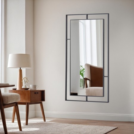 Wall mirror "black ruby", in a rectangular case, 80x45 cm