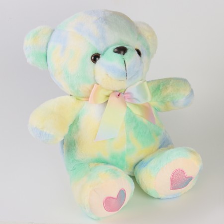 Soft toy "Bear" with a bow, green color, 43 cm-1