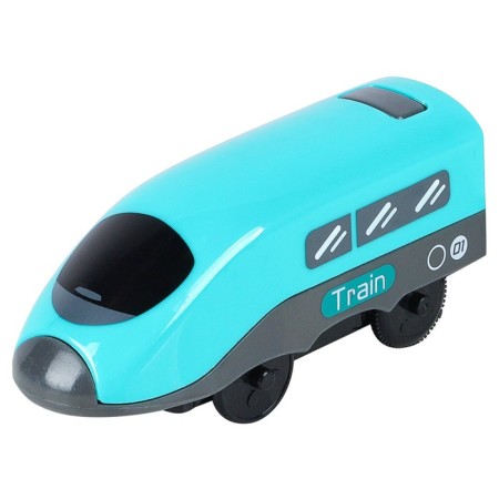 Toy train "My city", 3 items, on batteries, turquoise-4