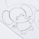 Interior stickers "elephant", children's, decor on the wall, panel 61 x 80 cm