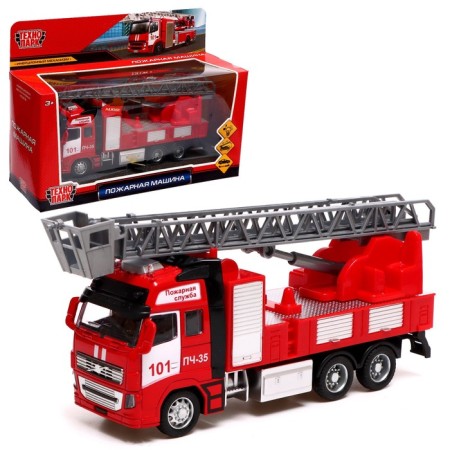 Metal machine "Fire machine", 21 cm, light and sound effects, mobile parts, inertia