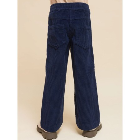 Pants for girls, height 104 cm, dark blue color-3