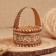 Basket "Flowers", D - 22.5 cm; H (with a handle) - 17 cm; H side - 6.5 cm