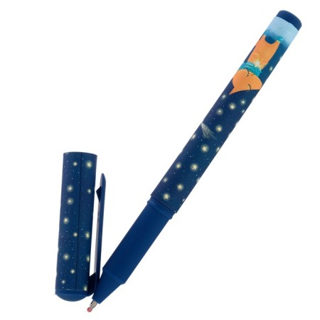 Ballpoint pen in the Dreamwrite tube "Lisyat", node 0.7 mm, blue ink, matte case Silk Touch, mix-1