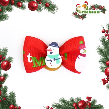 New Year's gum "Snowman", red