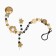 Holder for the nipple - dummies of "stars", wooden, gold color