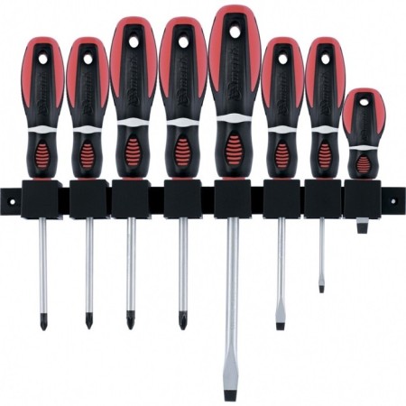 Set of screwdrivers MATRIX 13380, "ERA", CRV, three -component handles, 8 pcs.-1