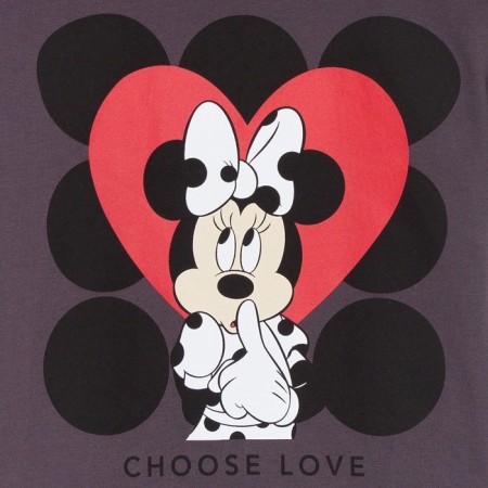 Children's T-shirt "Choose Love" Minnie Mouse, height 86-92, gray-8
