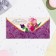 Money envelope "Congratulations!" Lilac background, 8.3x16.7 cm