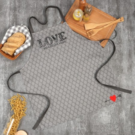 Apron "Ethel" Love 60x65 cm cm, 100% cotton, sarzha 190 g/m2-1