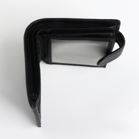 Male purse on the button, black color-3