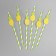 Pineapple cocktail tubes, 6 pieces in a set