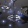 Garland "tinsel" 1 m dew, ip20, silver thread, 20 LED, white glow, CR2032x2