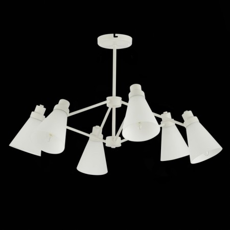 Ceiling EVOLUCE lamp. Sle103502-06. Biane. 6x40 watts, E14, 74x74x42 cm, white color-3