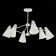 Ceiling EVOLUCE lamp. Sle103502-06. Biane. 6x40 watts, E14, 74x74x42 cm, white color