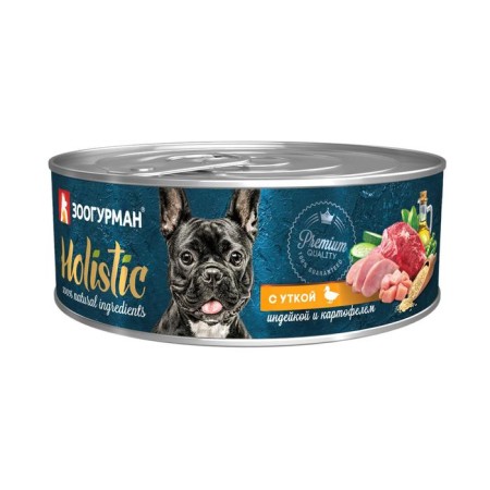 Wet Holistic food for dogs, duck/turkey/potatoes, railway, 100 g