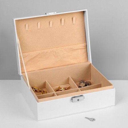 Strack for jewelry "Casket" A removable stand, 17 × 23 × 8.5 cm, white color-2
