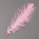 Feather for decor, size: 25-30 cm, pink color