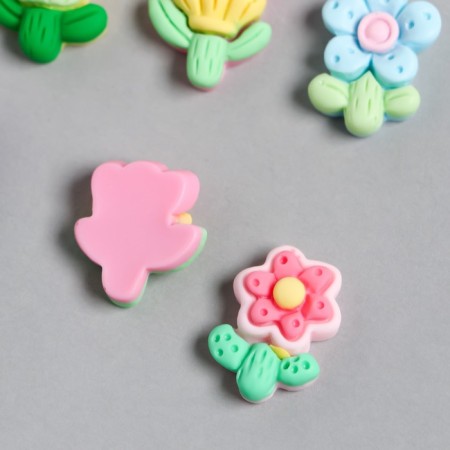 Decor for creativity plastic "Field flowers" set 10 pcs mix-1