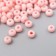 Glass 8/0 "Marshmallow. Matte. Light-cherry" 10 g
