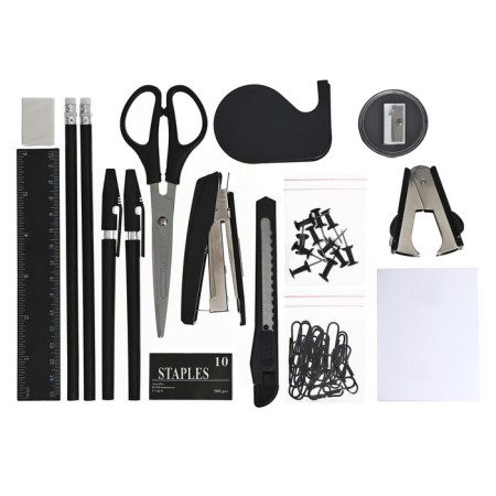 Set of desktop Dolce Office, 17 items, rotating, black-1