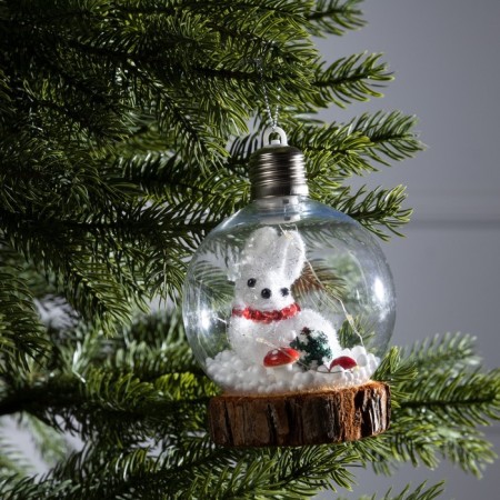 Firing ball "Bunny", batteries, 1 LED, glow warm white-1