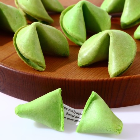 Cookies with a green prediction, 30 pcs