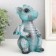 Figure "Dragon" 18x10x10 cm, turquoise