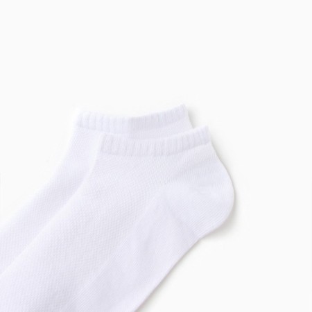 Women's socks shortened, white color, size 25-1