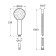 Santek bath mixer "Rox", long spout, with accessories, chrome