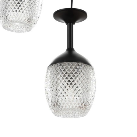 Bayerlux chandelier Sirius LED 100W 3000-6000K Black 39x41x19-119 cm-7