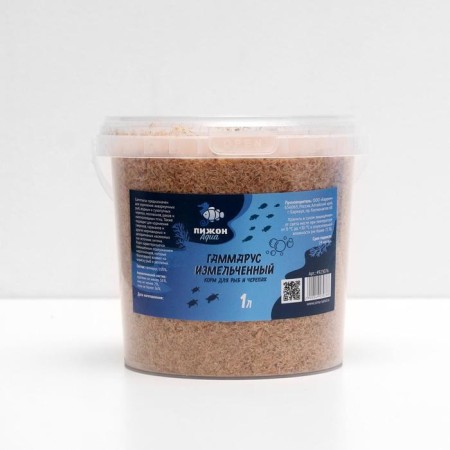 Field for fish and turtles "Pijon" Gammarus chopped, 1 liter