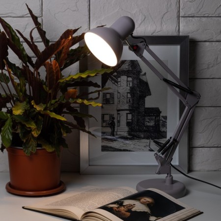 The desktop lamp N-214-E27-40W-GY E27 with the base of gray-4