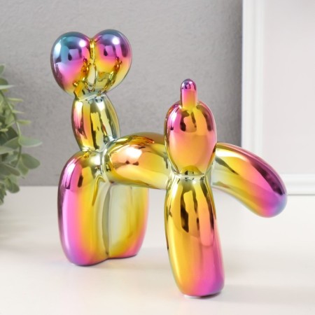 Souvenir Ceramics "Air Ball - Pissing Dog" Chameleon 10.5x23x20 cm-4