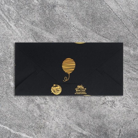 Happy Birthday money envelope, black craft, embossing, 16.5 x 8 cm-1
