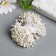 Stamens for flowers "droplets gloss white" set 300 pcs length 6 cm