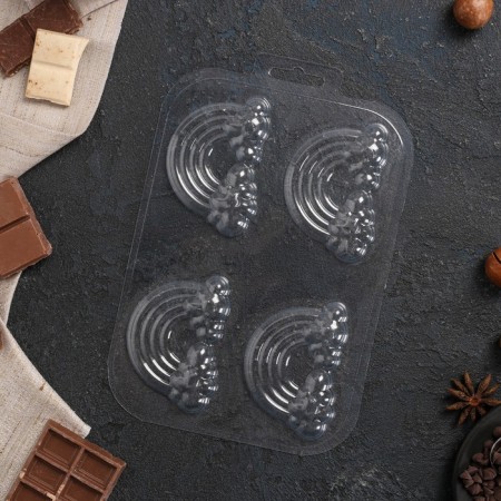 Form for chocolate and sweets "4 races", the color is transparent-3